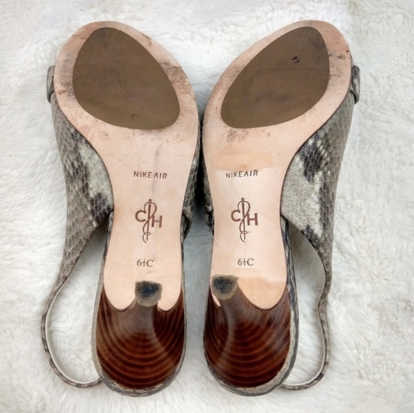 Cole Haan Nikeair Animal Print Leather Sandals - Picture 8 of 8